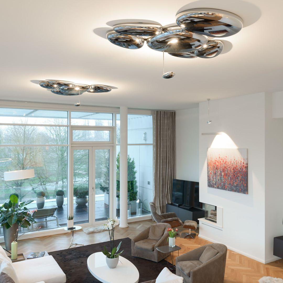 Radabes Contemporary Skydro Ceiling Light Smoke Gray