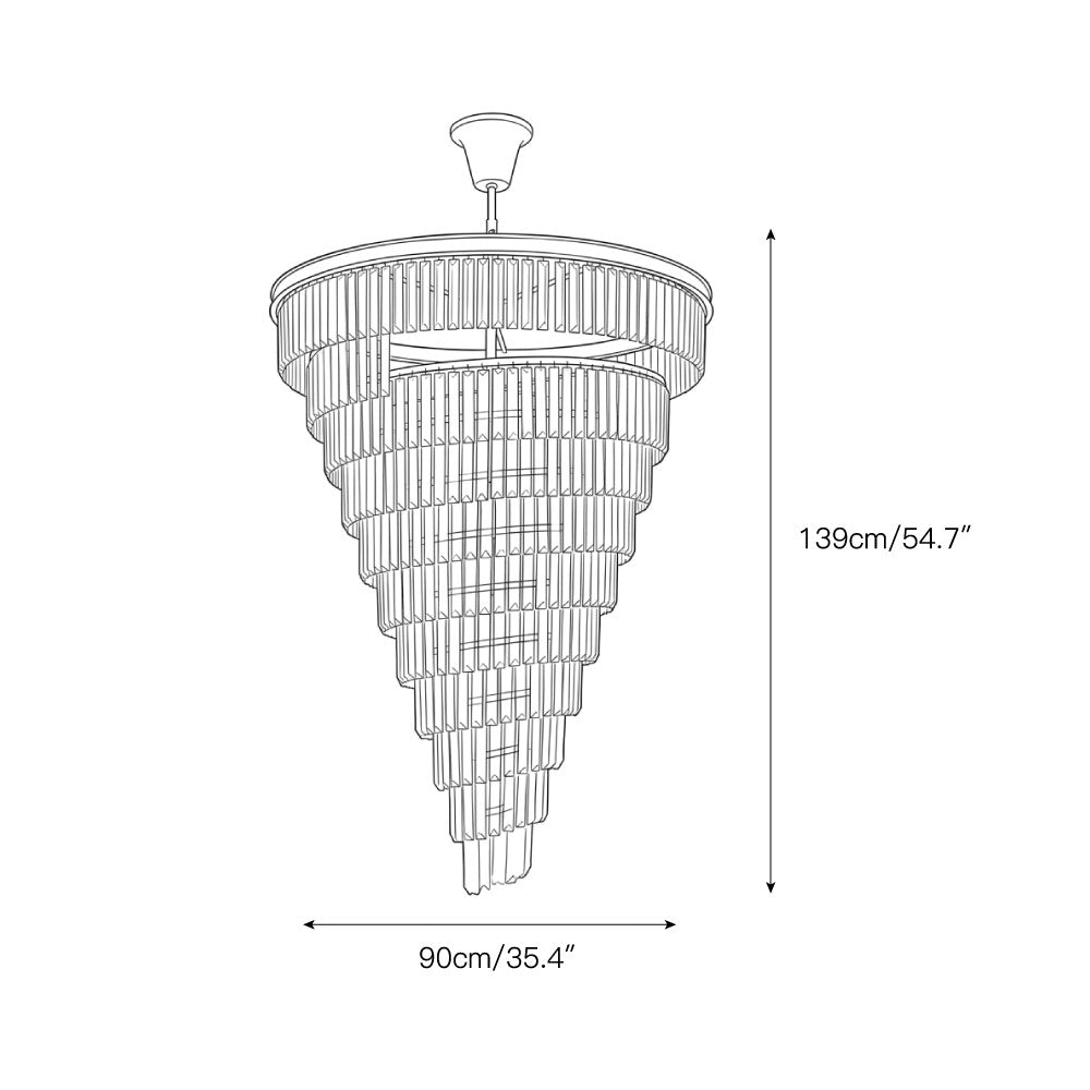 Vantorys Tiered Layered Crystal Chandelier