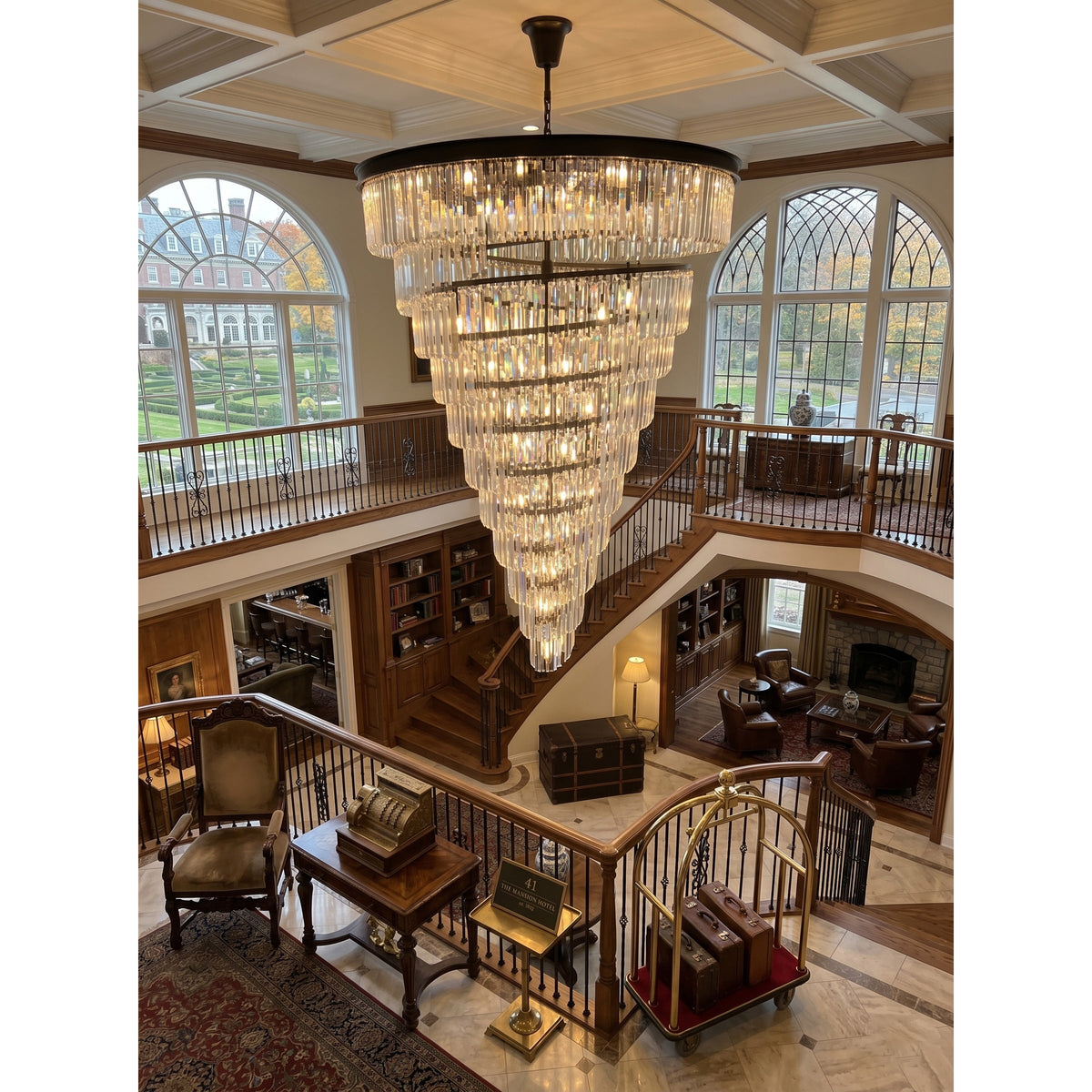Vantorys Tiered Layered Crystal Chandelier