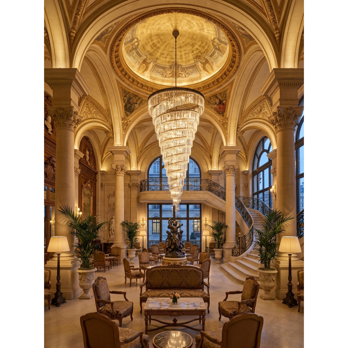Vantorys Tiered Layered Crystal Chandelier