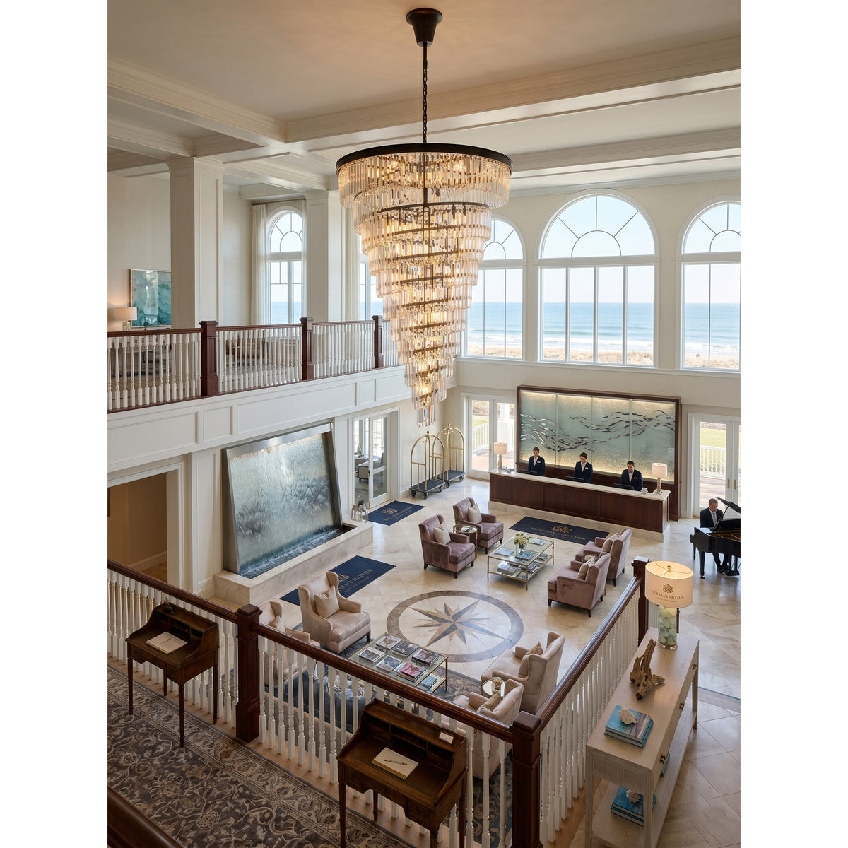 Vantorys Tiered Layered Crystal Chandelier