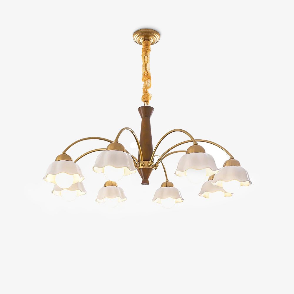Pumikol Floral Chandeliers Wood Ceramic