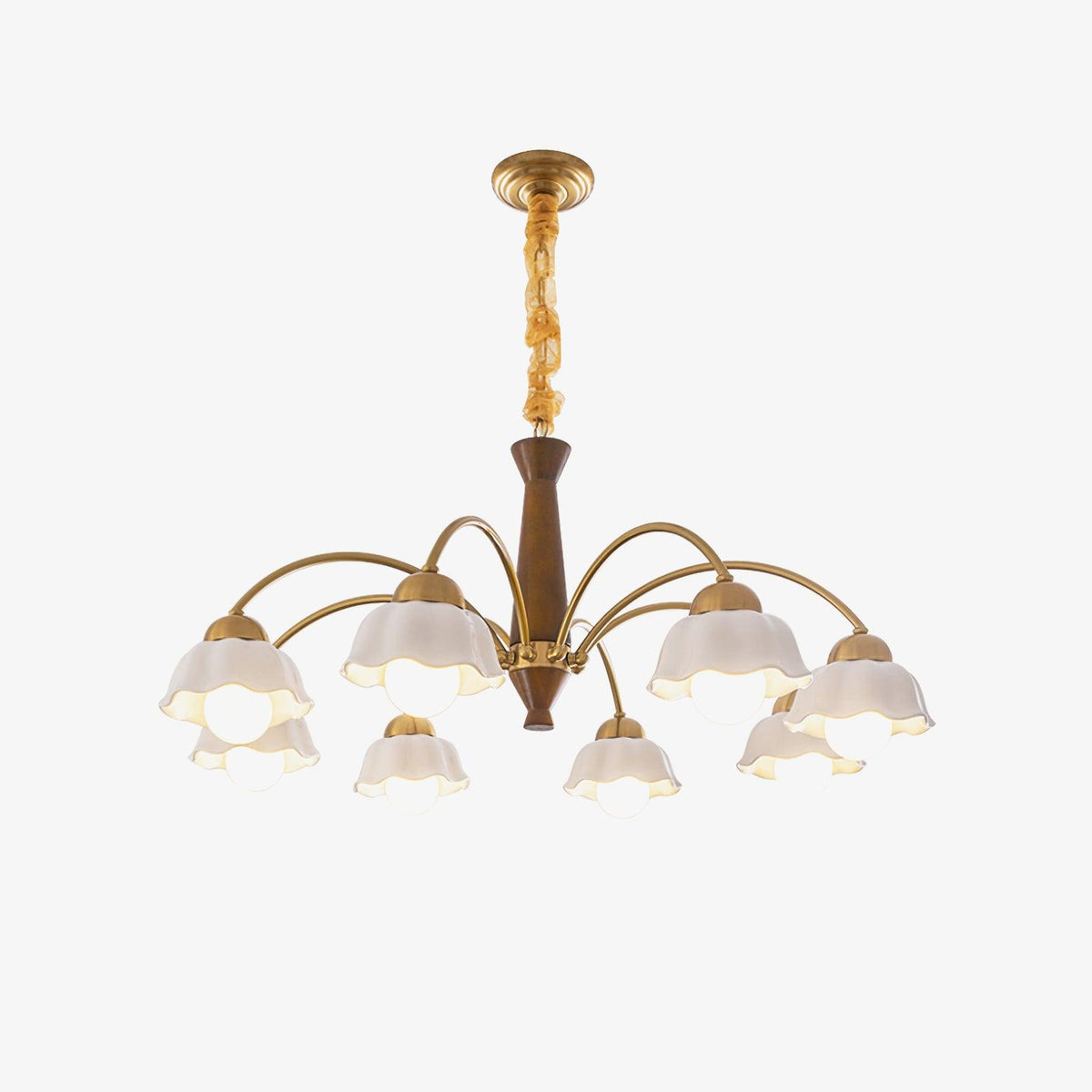 Pumikol Floral Chandeliers Wood Ceramic