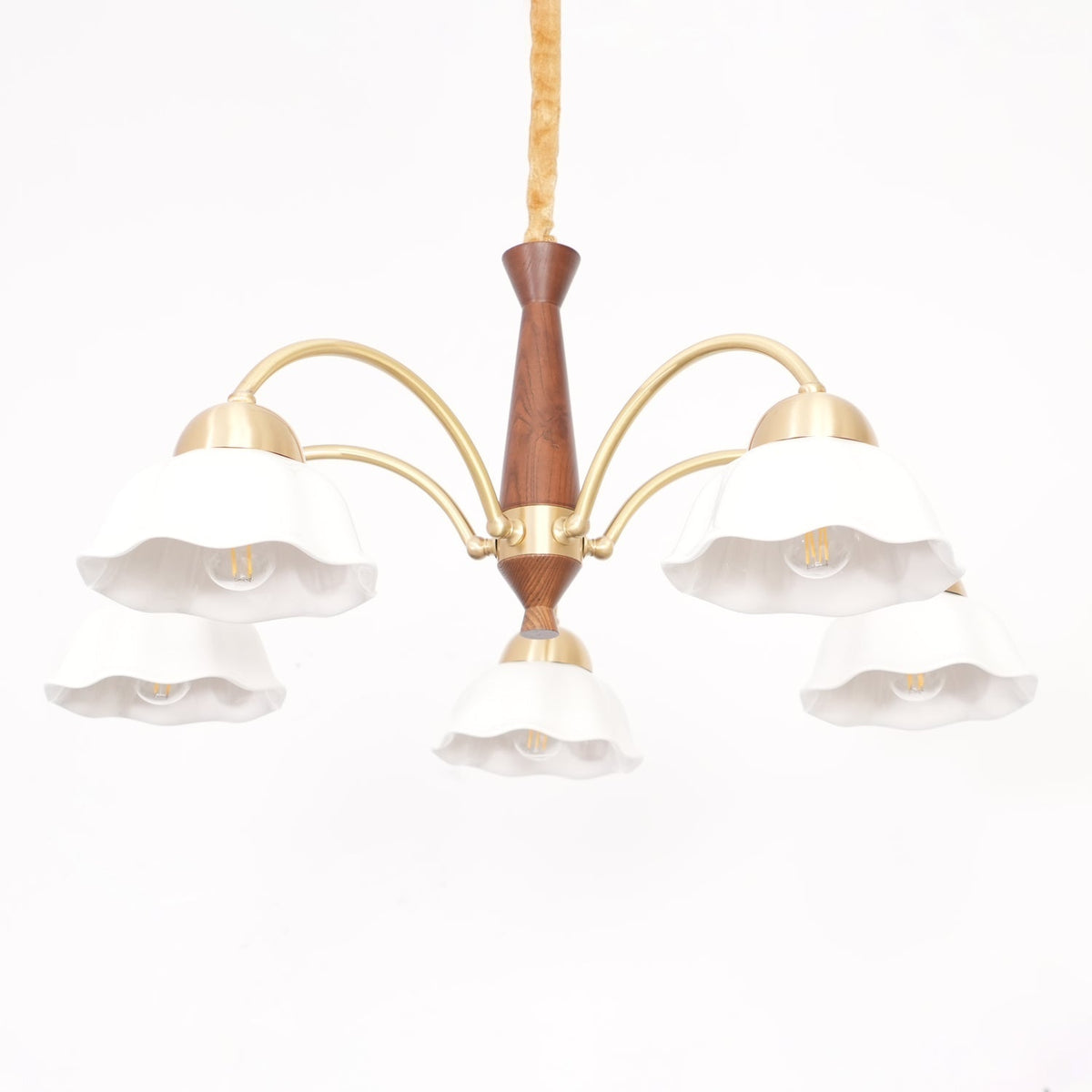 Pumikol Floral Chandeliers Wood Ceramic