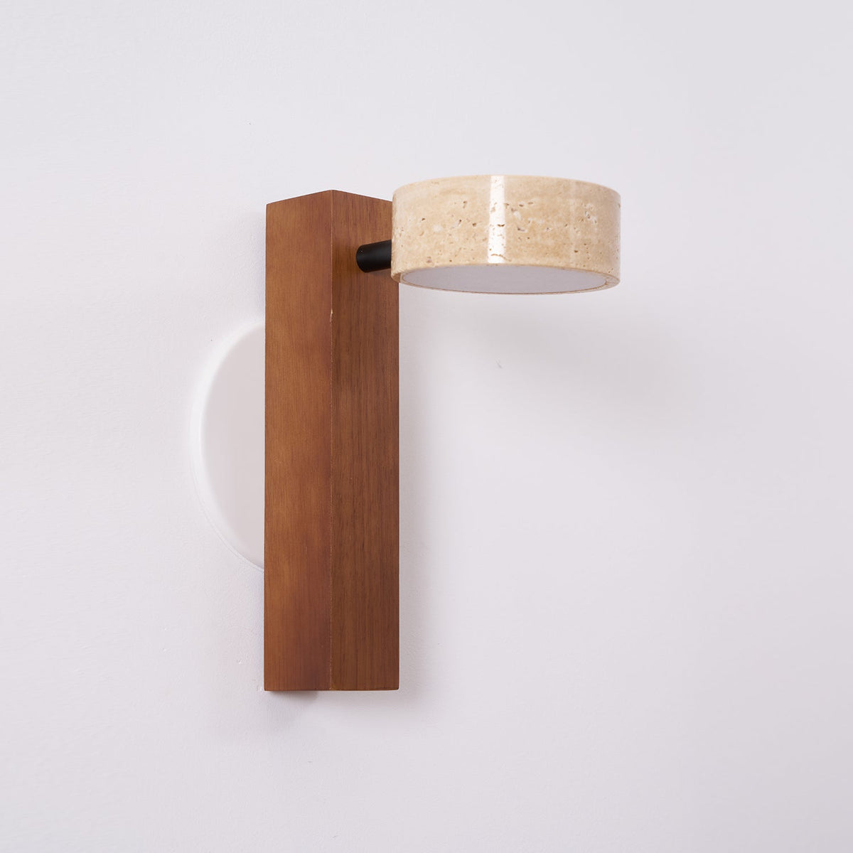 Tavalina Cylinder-Stack Travertine Wall Light