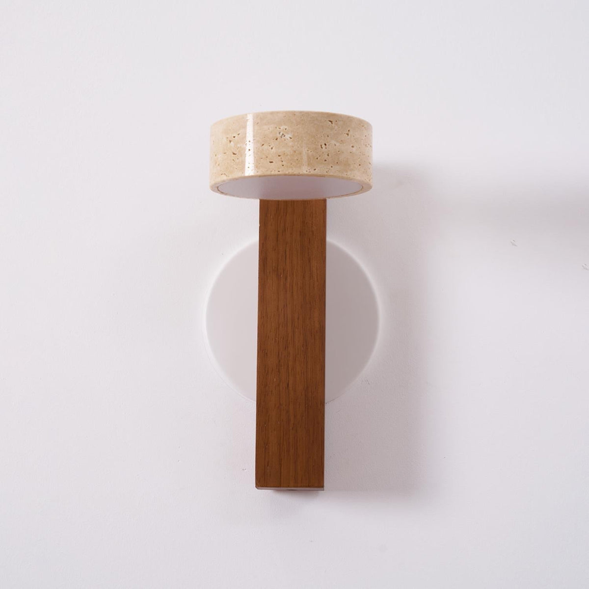 Tavalina Cylinder-Stack Travertine Wall Light