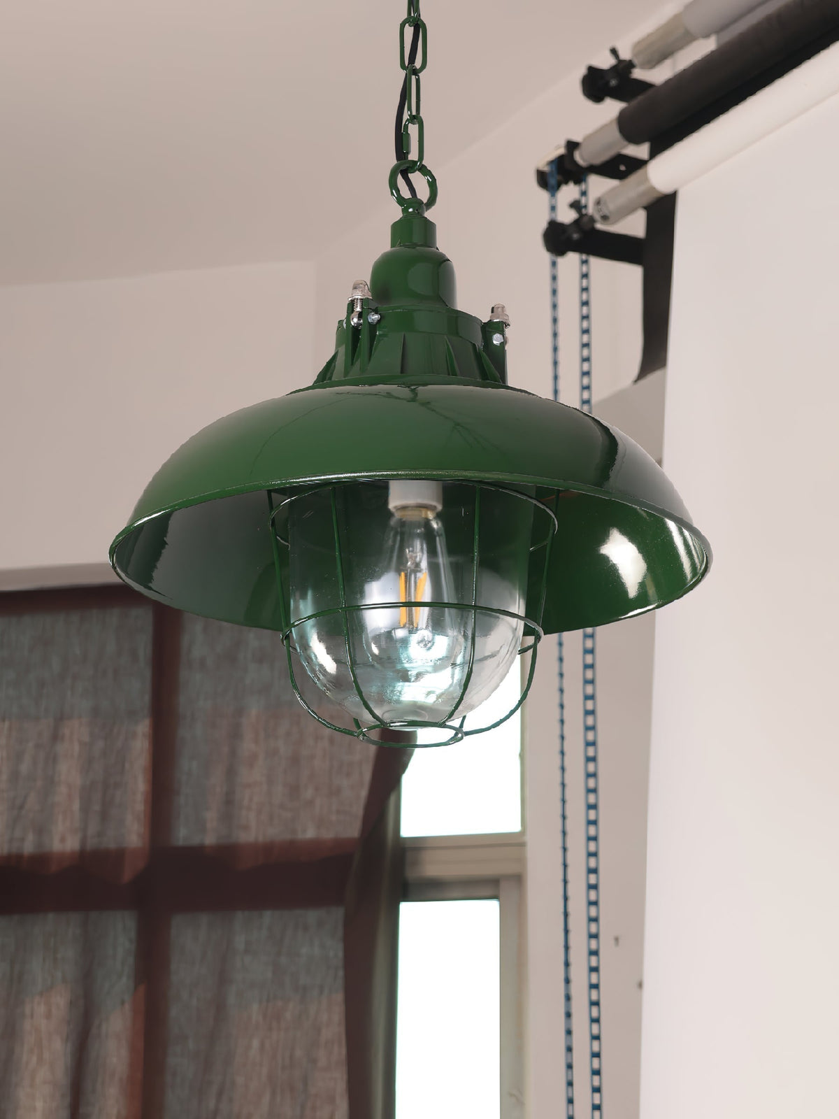 Vemiryra Vintage Industrial Green Pendant Light