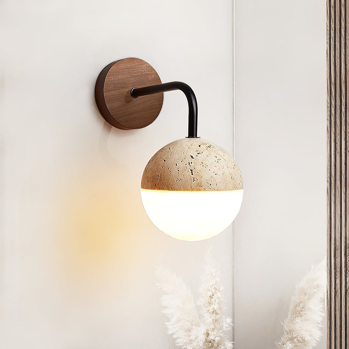 Seraine Travertine Wall Lamp