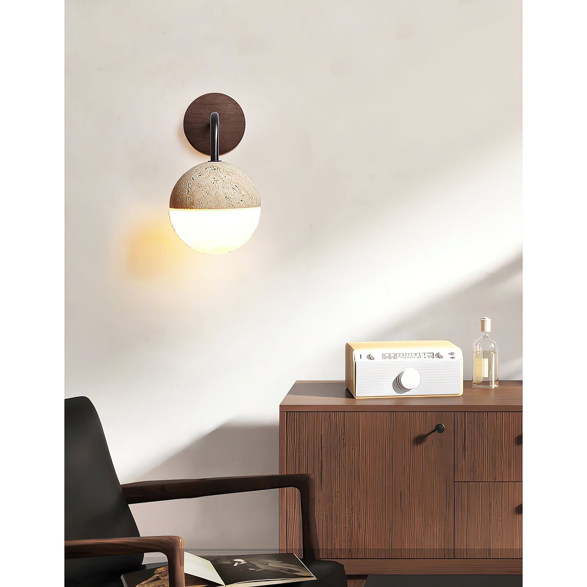 Seraine Travertine Wall Lamp