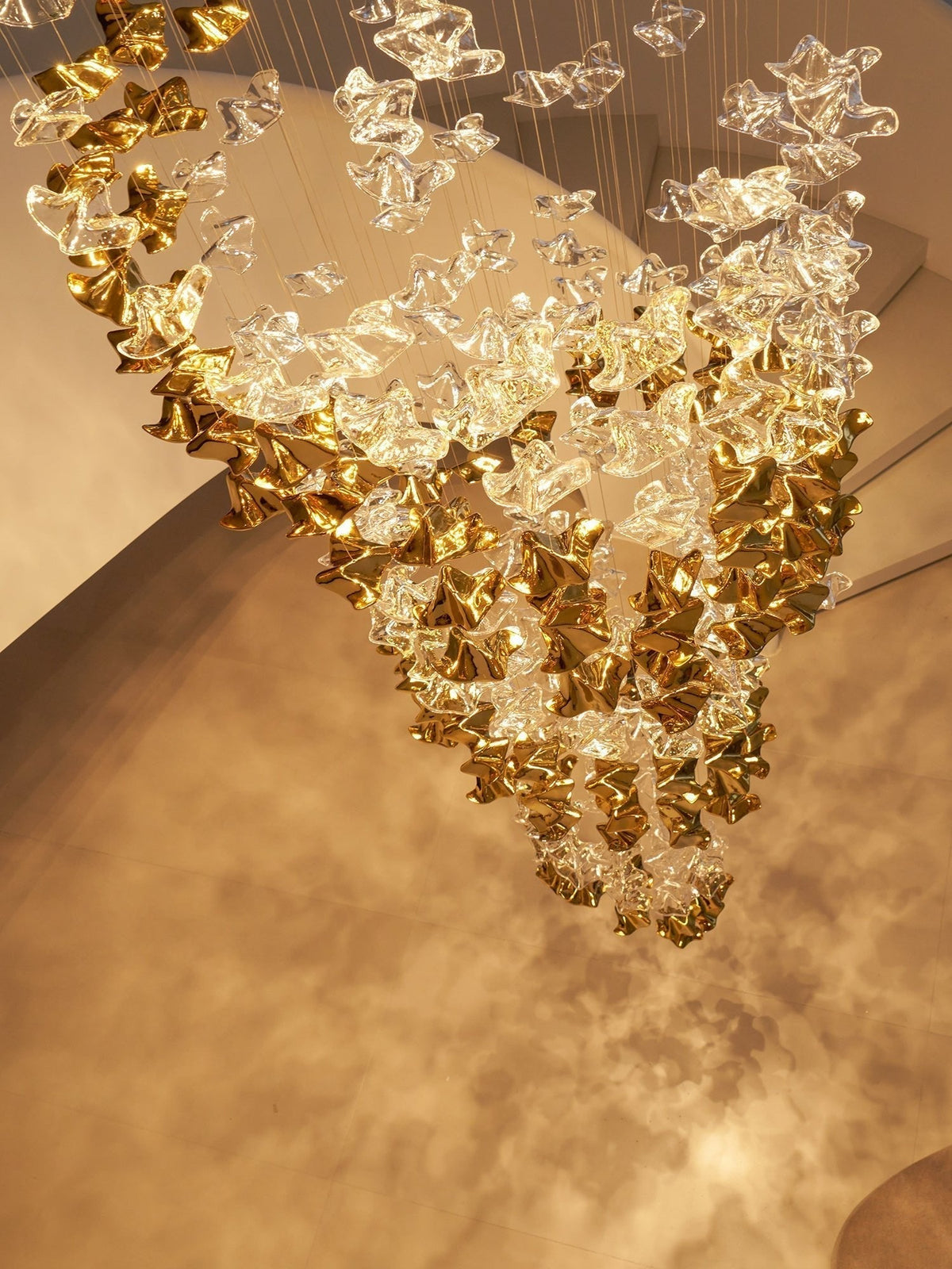 Lisk Luxury Brass Linear Chandelier