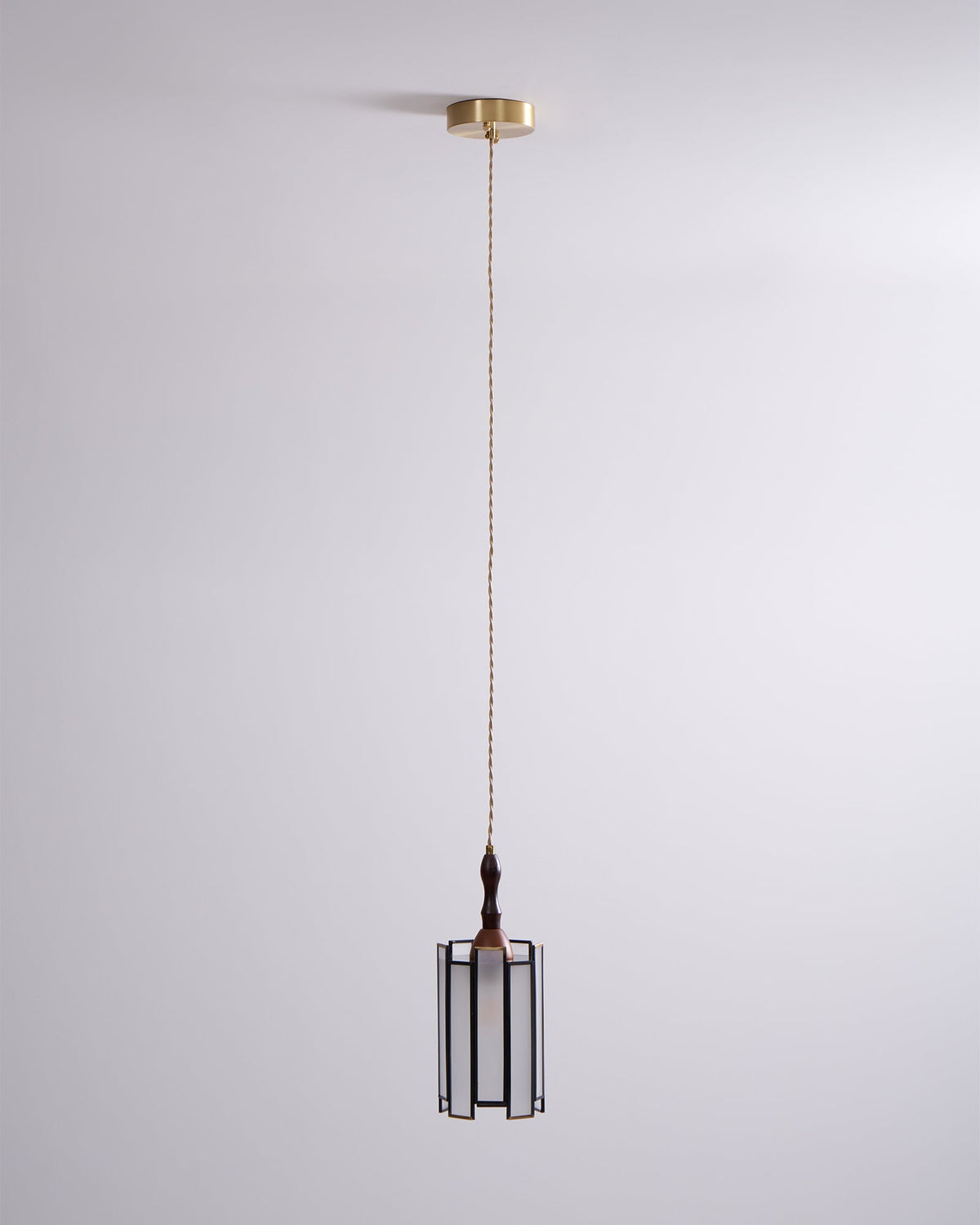 Creshen Wood & Glass Vintage Pendant Lamp