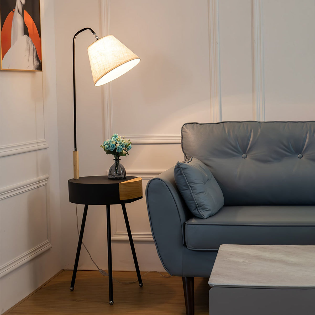 Fioeria Alder Tripod Fabric Floor Lamp