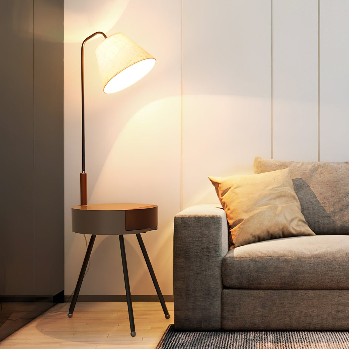 Fioeria Alder Tripod Fabric Floor Lamp