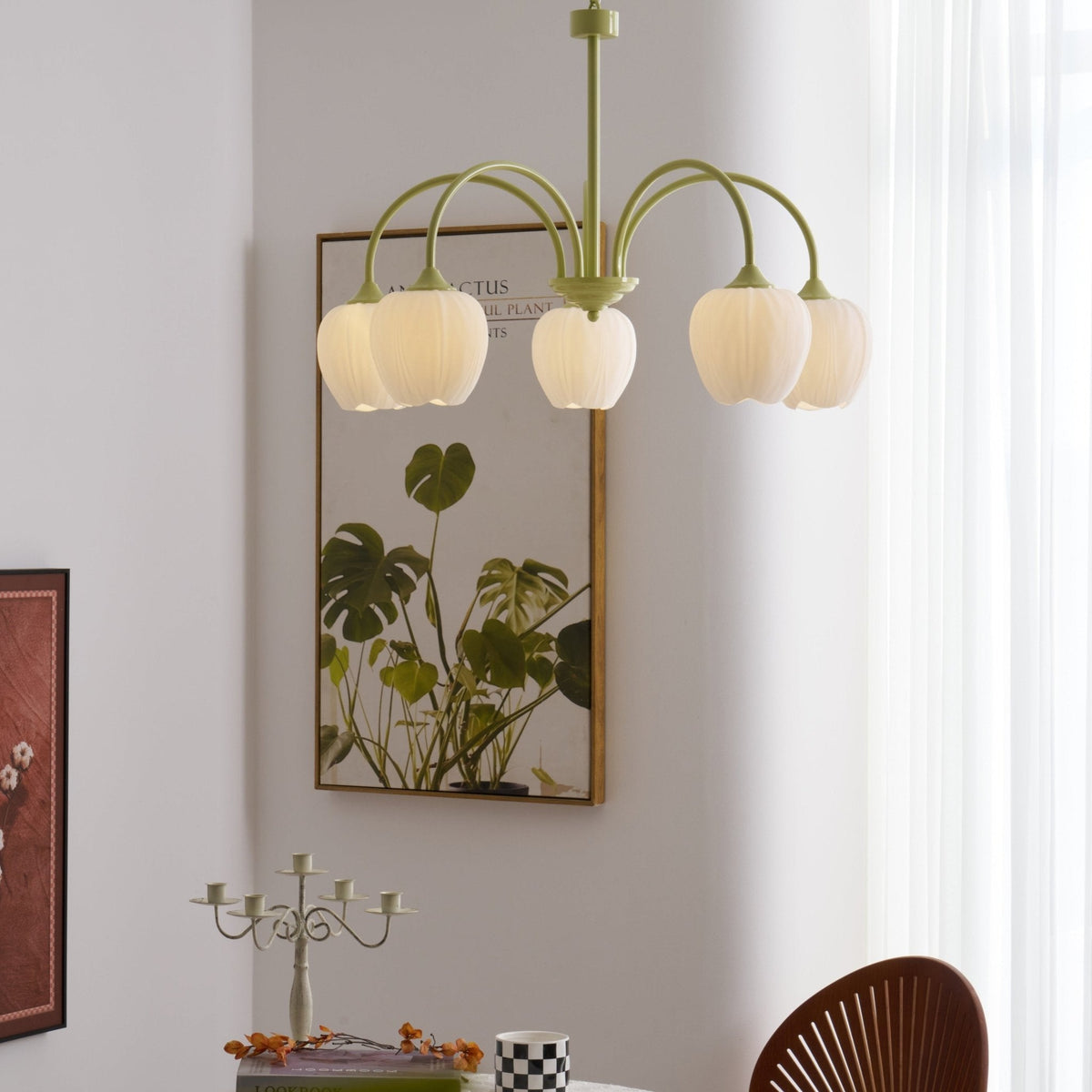 Fairmere Tulip Matcha Chandelier