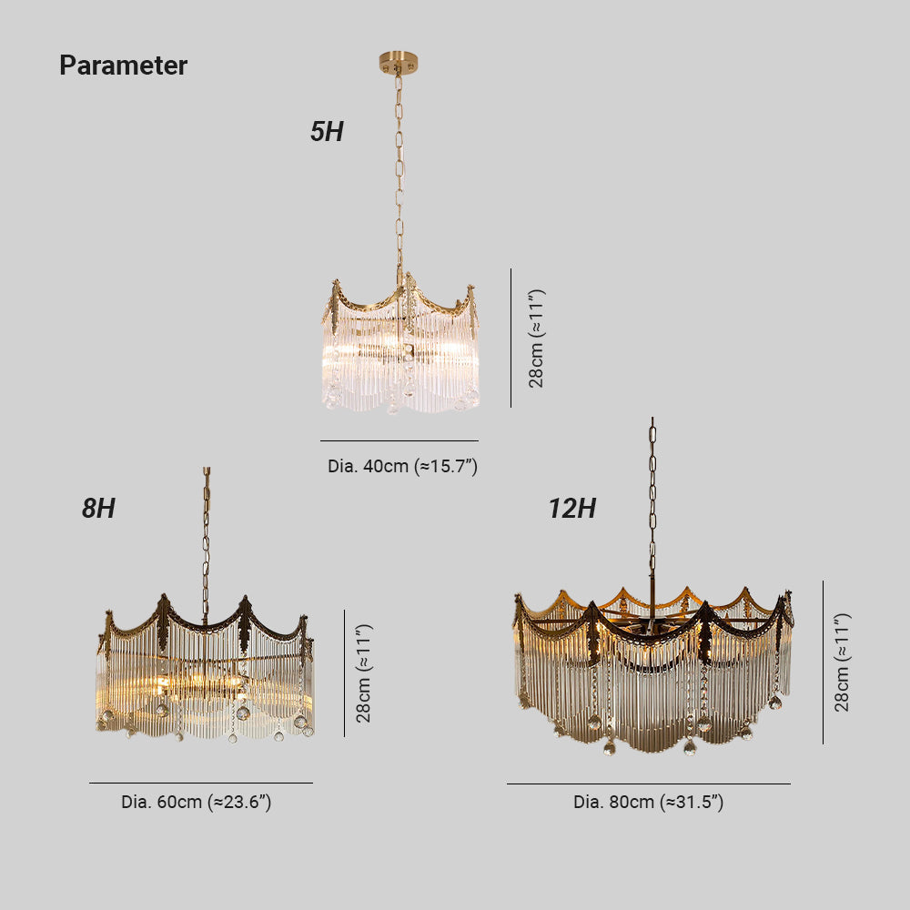 Higuvil Chandeliers Luxurious Glass Farmhouse