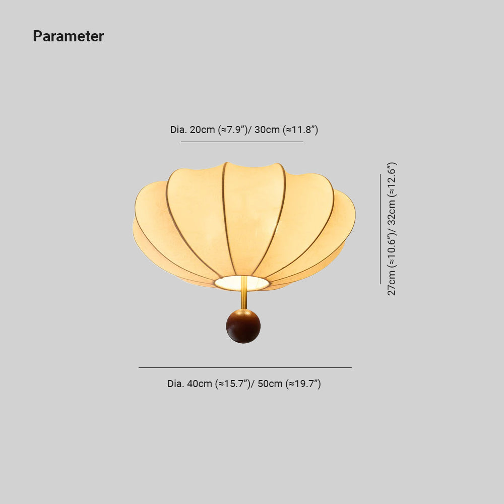 Rinapos Ceiling Light Marceline Wood & Fabric