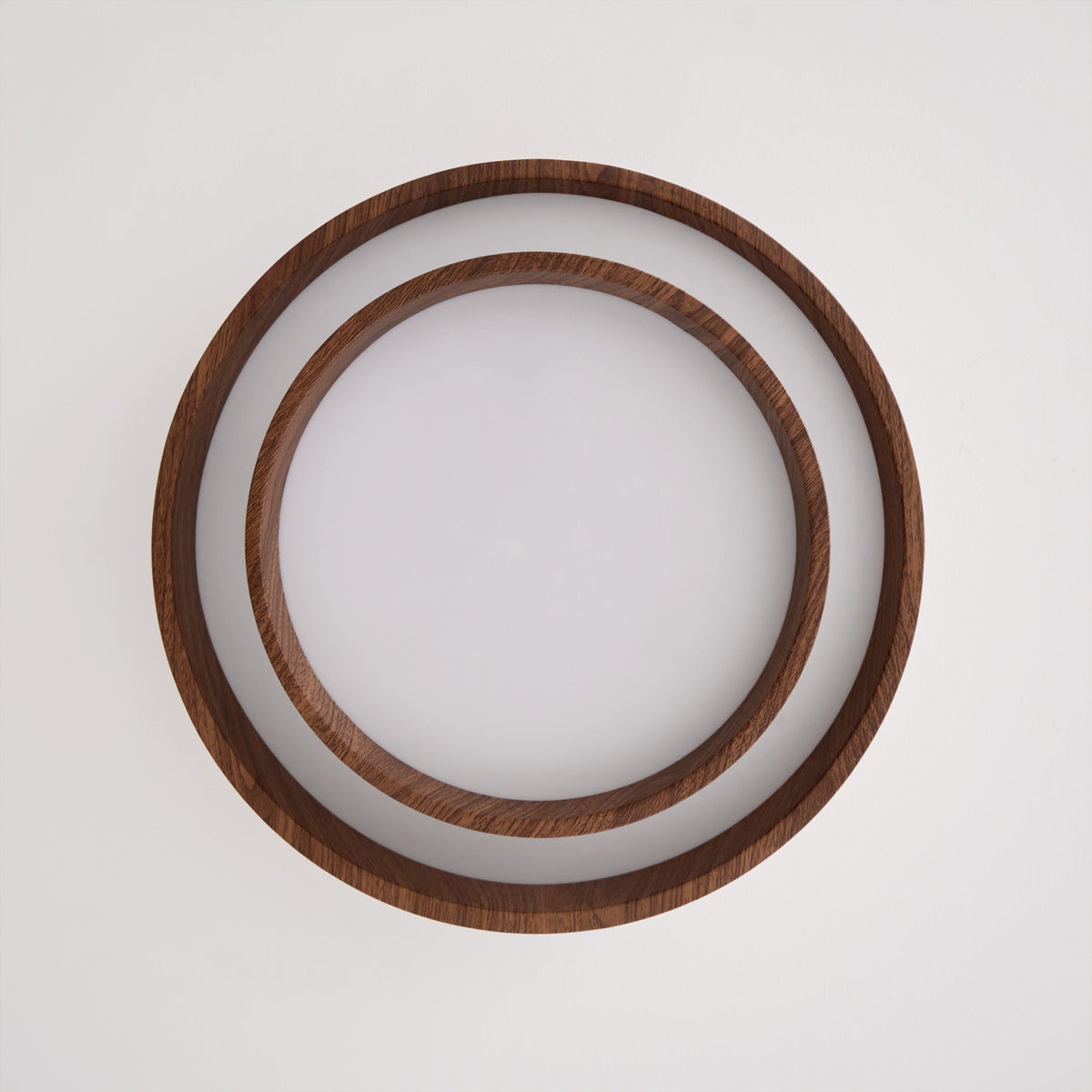 Pimegon Ceiling Light Double - Ring Walnut Color