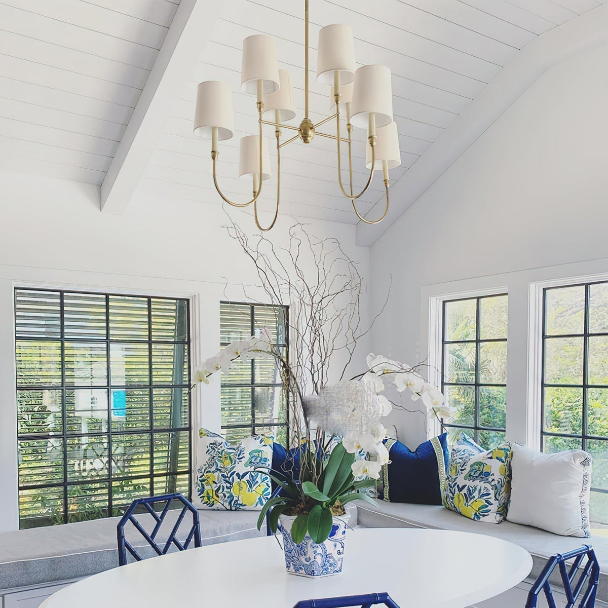 Jitanus Chandelier Luxury Brass Fabric