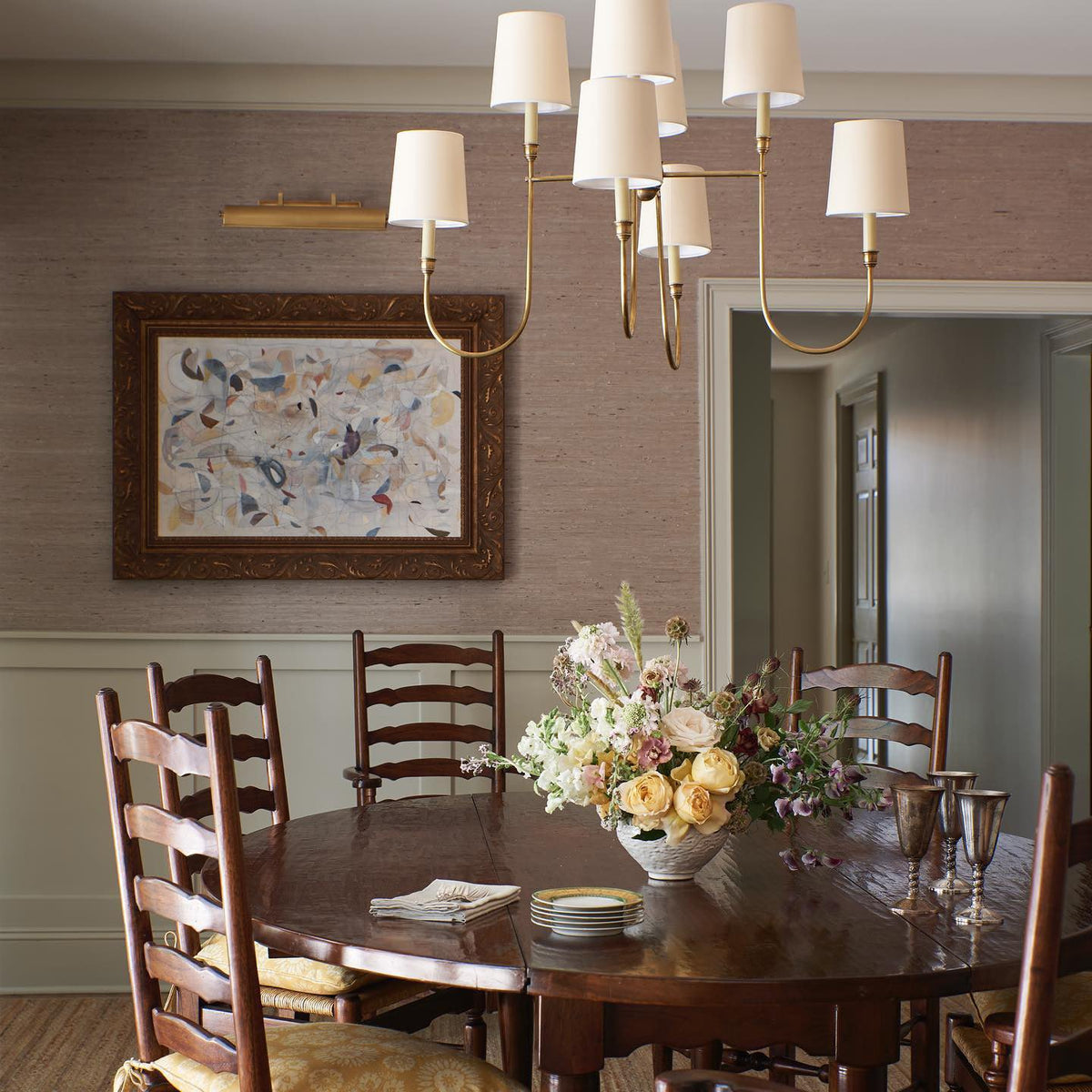 Jitanus Chandelier Luxury Brass Fabric