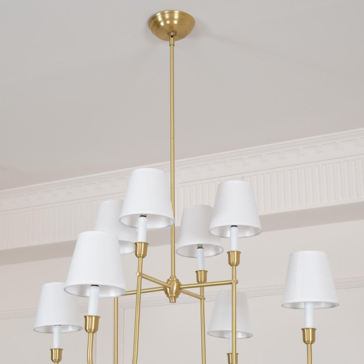 Jitanus Chandelier Luxury Brass Fabric