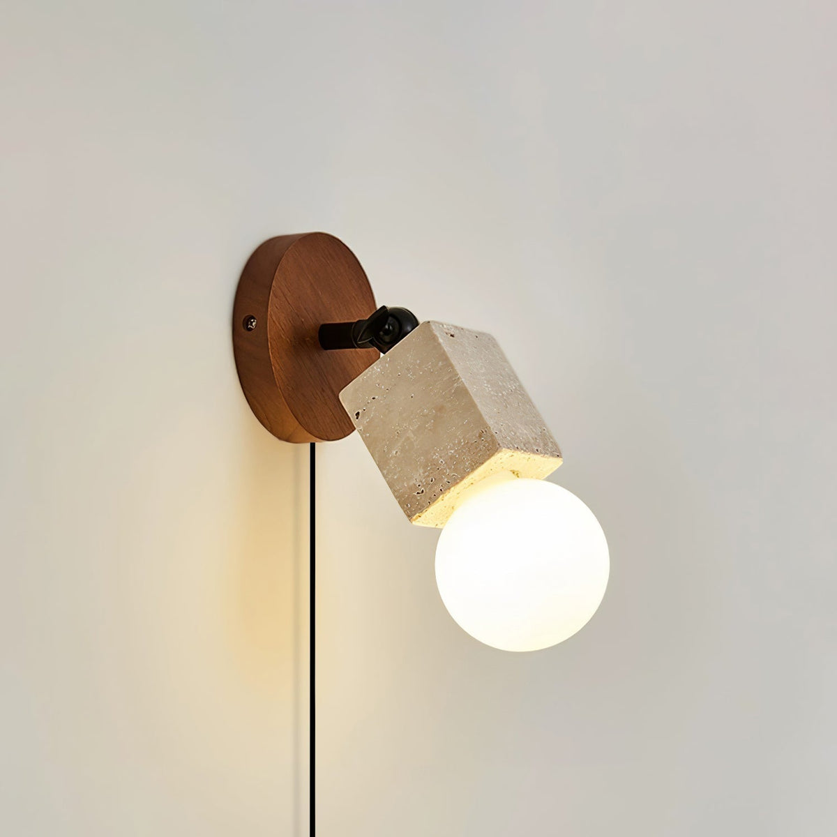 Norinira Travertine Plug-In Wall Light