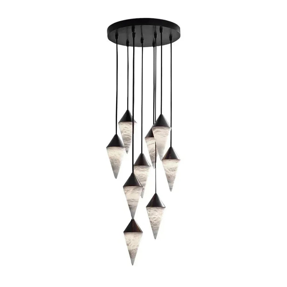 Ilverford Faceted Alabaster Drop Chandelier
