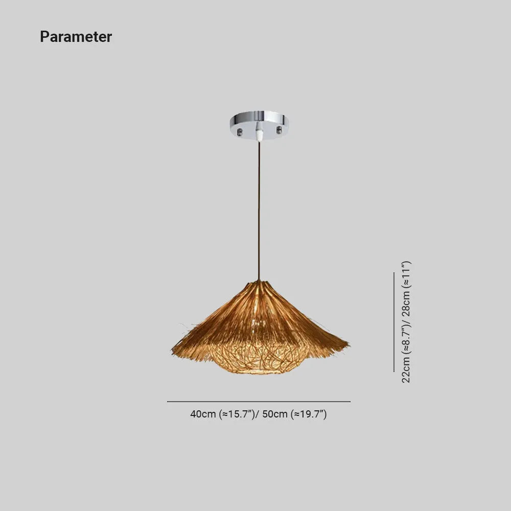 Mumidur Hand-Woven Rattan Modelling Pendant Light