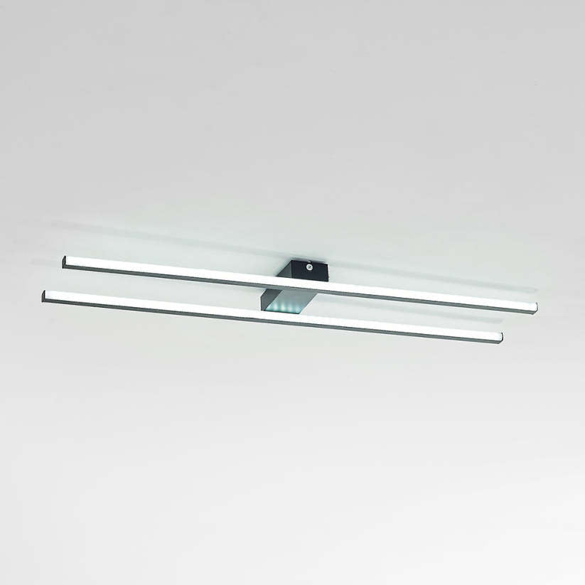 Lusomok Modern Minimaliste Flush Mount Ceiling Light, Double-Linear