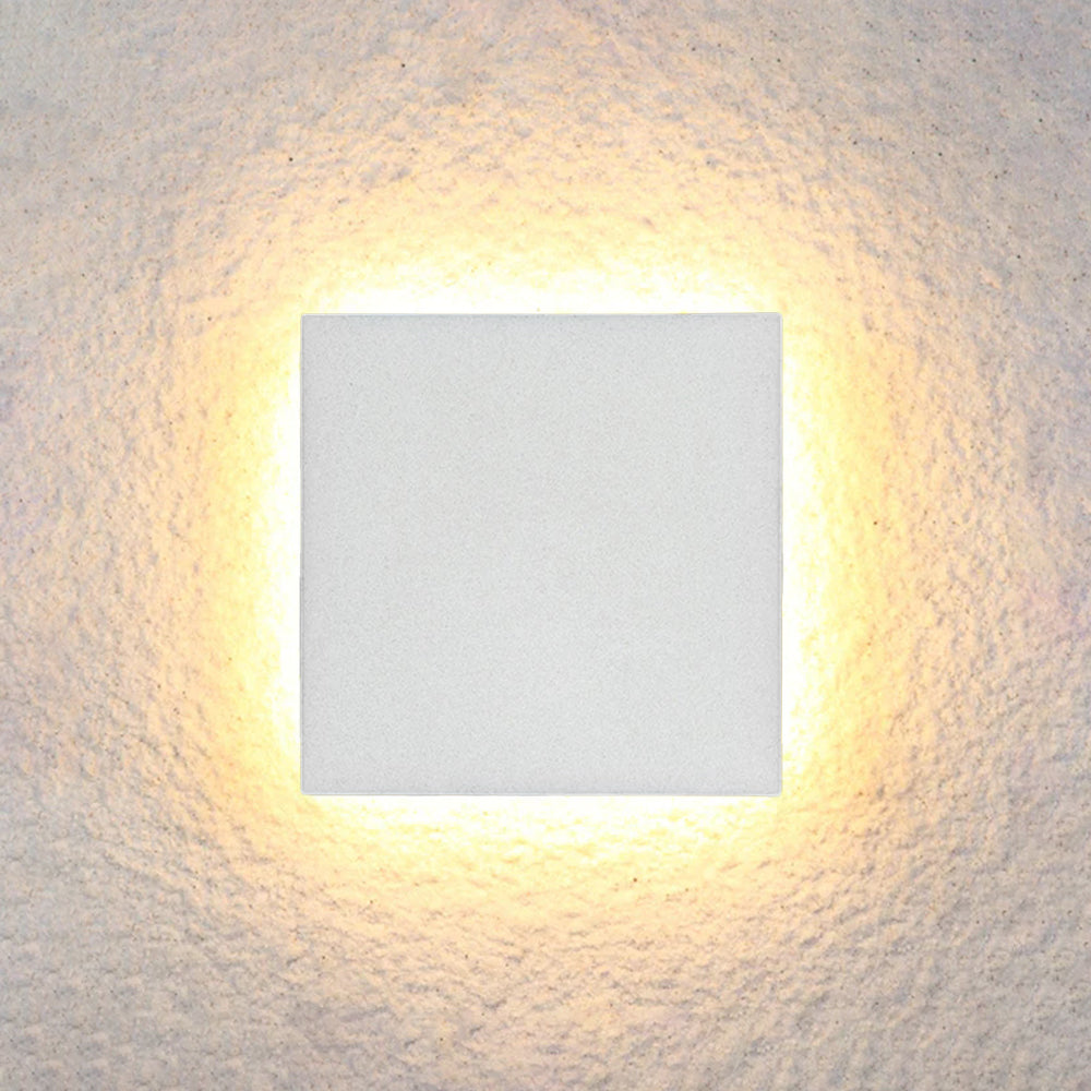 Dori Minimalist Round/Square Outdoor Wall Lamp LED, Black/White-Relic Pieces