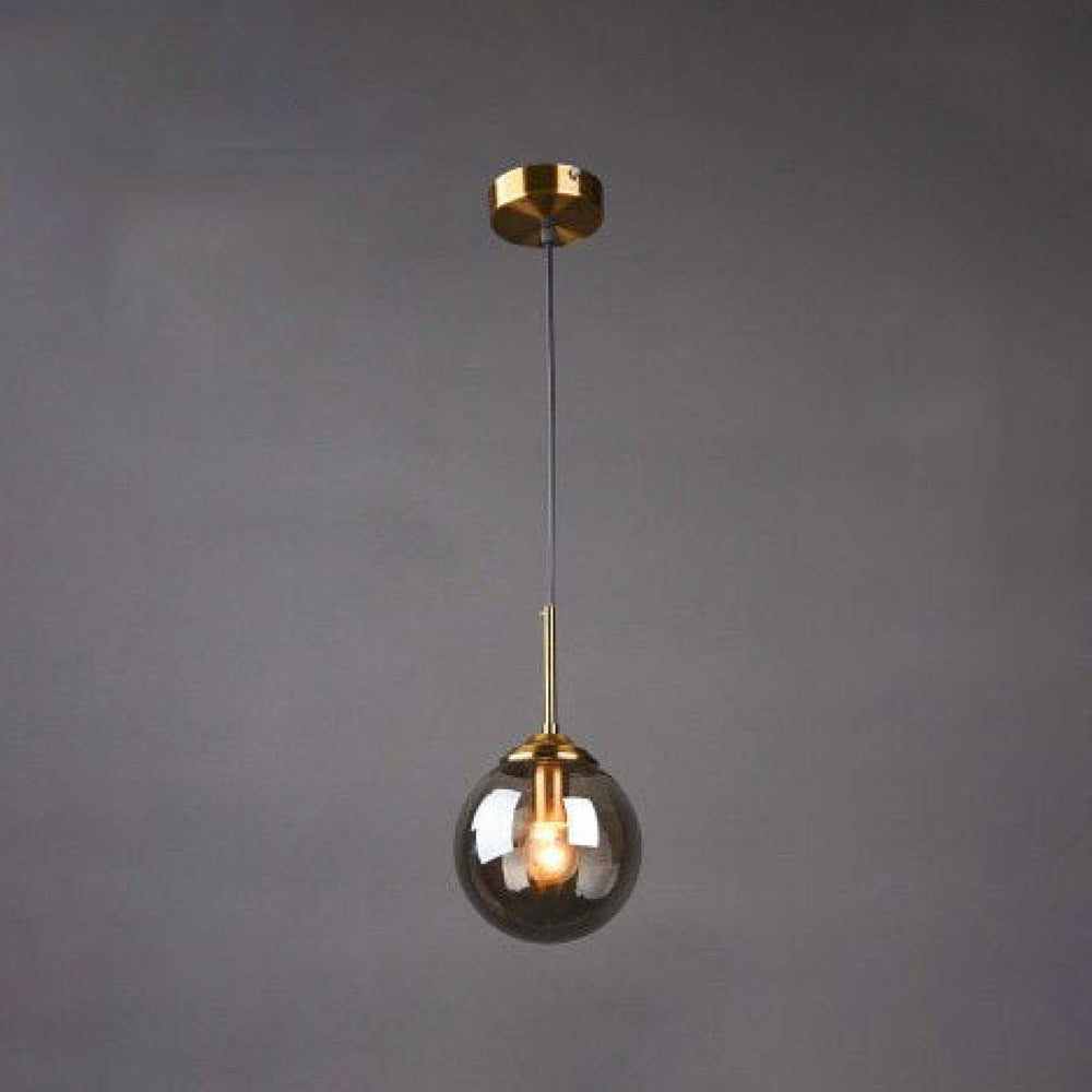 Wobirer Designer Bubble Glass Pendant Light, Smoke/Clear/Amber