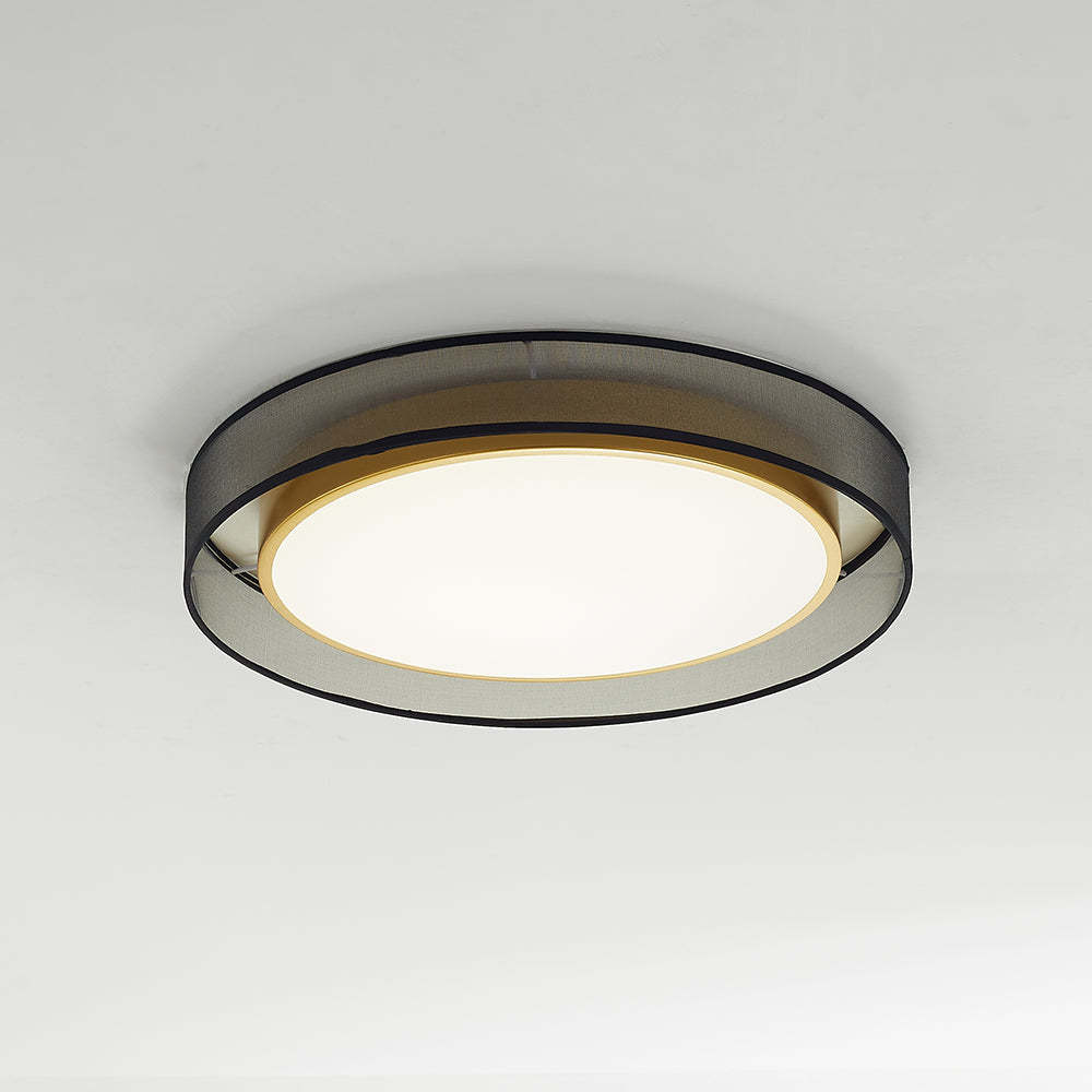 Vomalum Nordic Modern Round LED Flush Mount Ceiling Light, Gold Copper