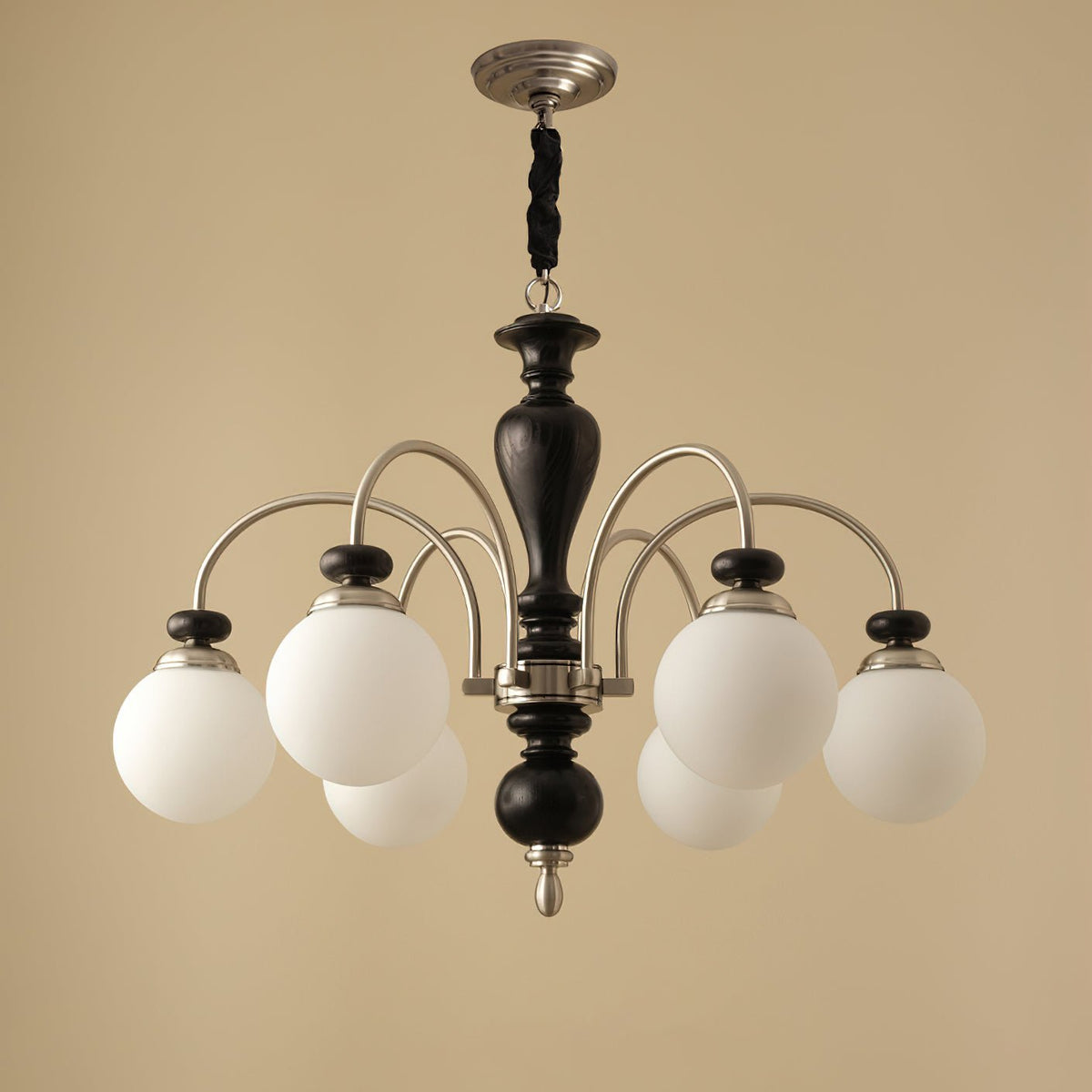 Elverian Chandelier Classic Wooden Brass