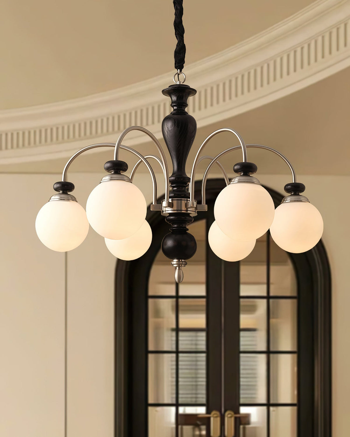 Elverian Chandelier Classic Wooden Brass