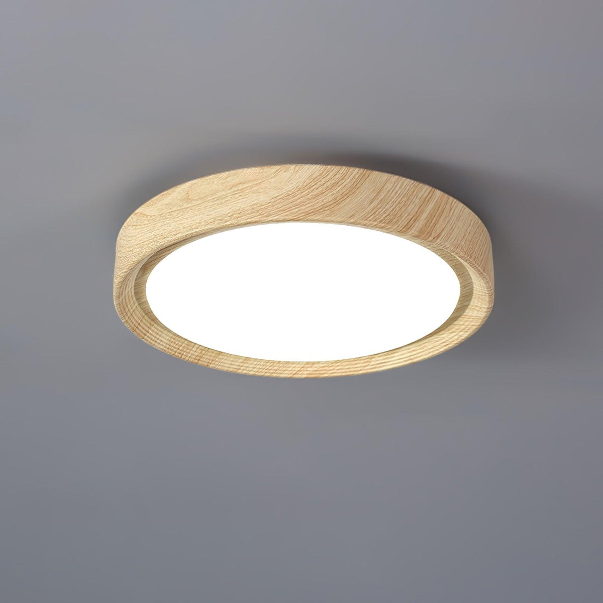 Gigenek Wood Grain Round Ceiling Light
