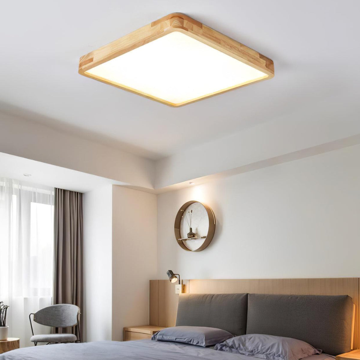 Delebom Wooden Geometric Ceiling Light