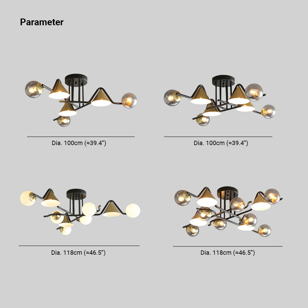 Pekulus Design LED Flush Mount Ceiling Light Bedroom/Living Room
