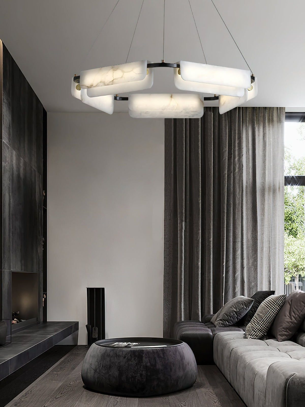 Eiruine Postmodern Luxury Alabaster Chandelier