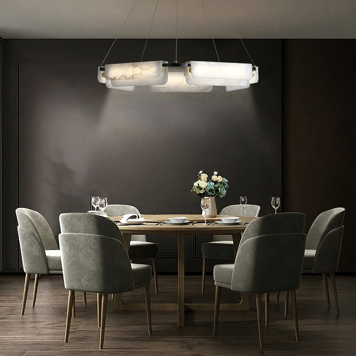Eiruine Postmodern Luxury Alabaster Chandelier