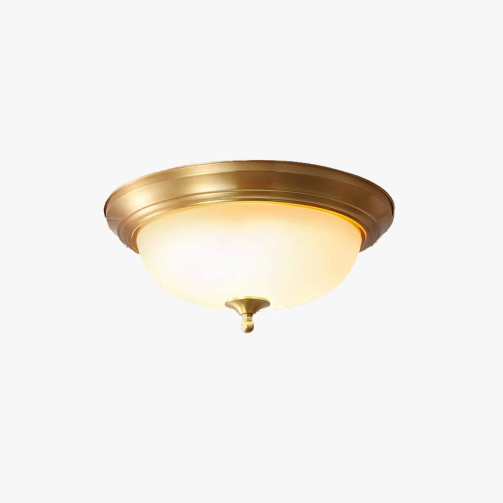 Zabetida Flush Mount Ceiling Light Brass Retro LED Living Room Bedroom