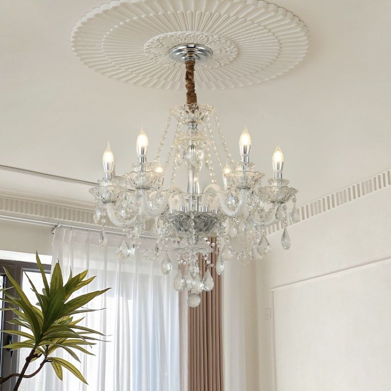 Kevasemu Chandelier French Crystal Living Room Dining Room