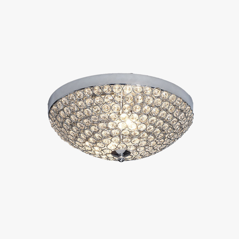 Suninoki Crystal Flush Mount Ceiling Light Glass Living Room Bedroom