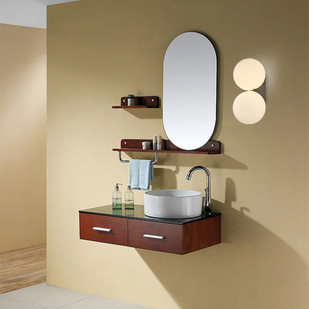 Gotanero Indoor Wall Lamp Glass Brass&White Living Room Bedroom