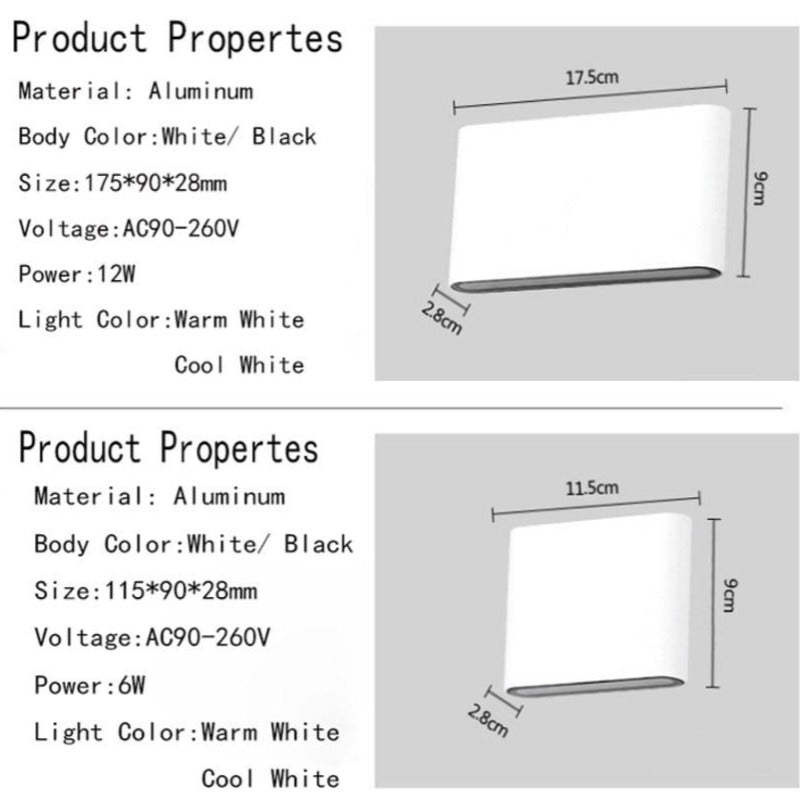 Orix Modern Rectagulart Waterproof Outdoor Wall Lamp, Black/White-Relic Pieces
