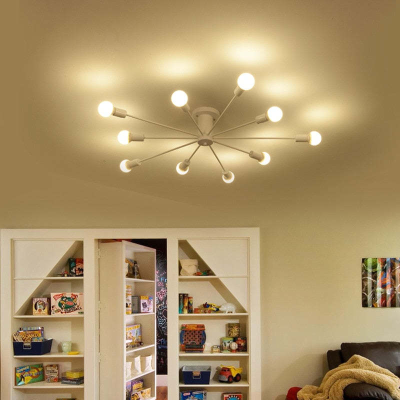 Koledal Modern Simple Flush Mount Ceiling Light, 6/8/10 Heads