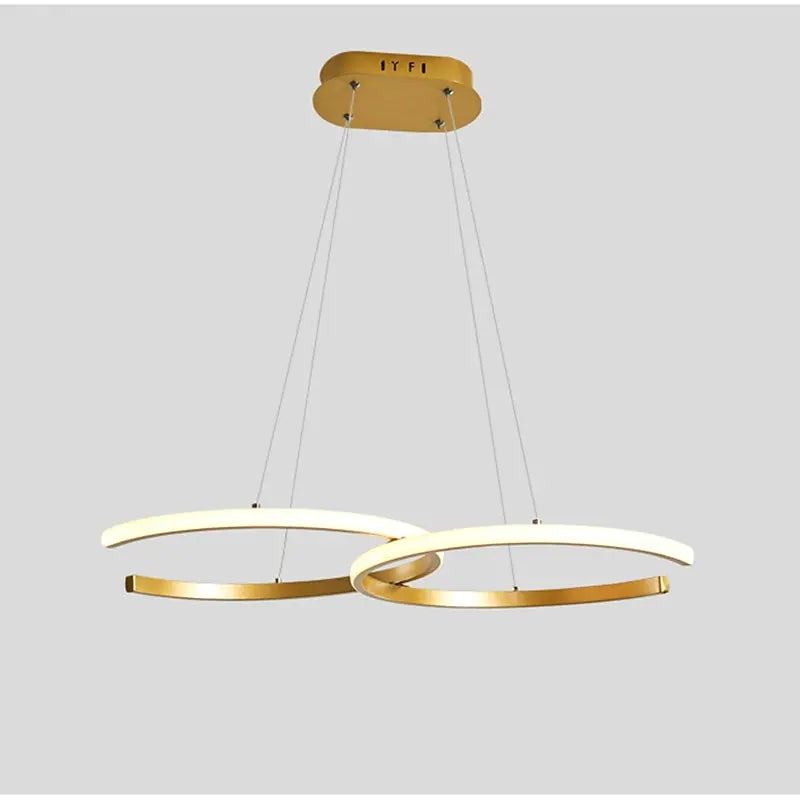 Hitosem Modern Minimalist Pendant Light, Double-C