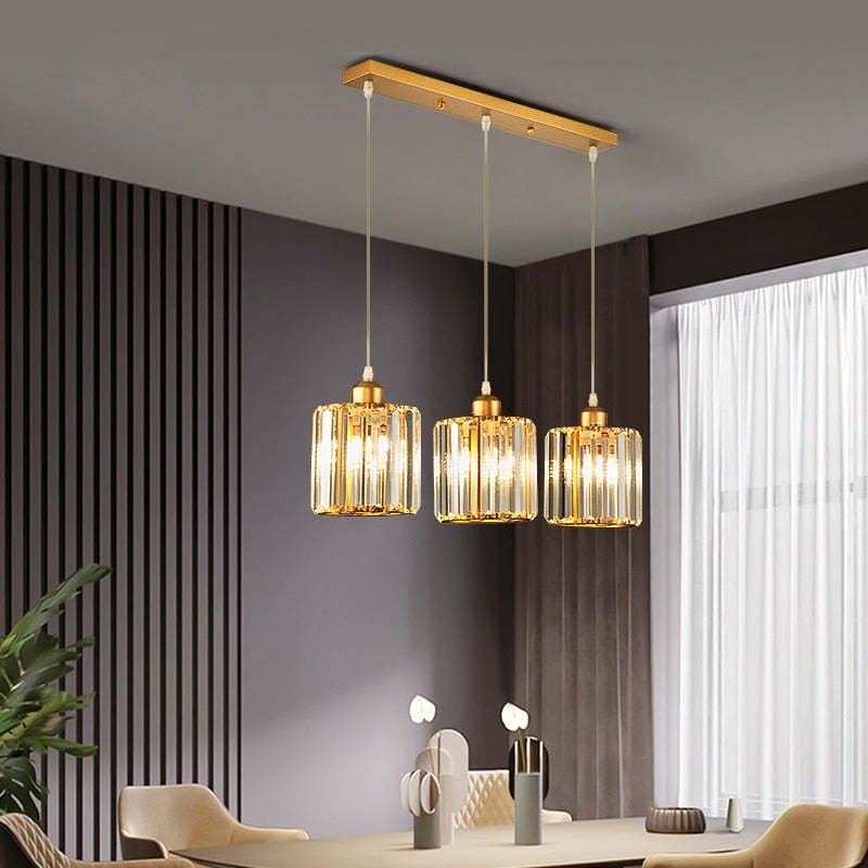 Maruvo Pendant Light Modern Cluster Cylinder Glass-Relic Pieces