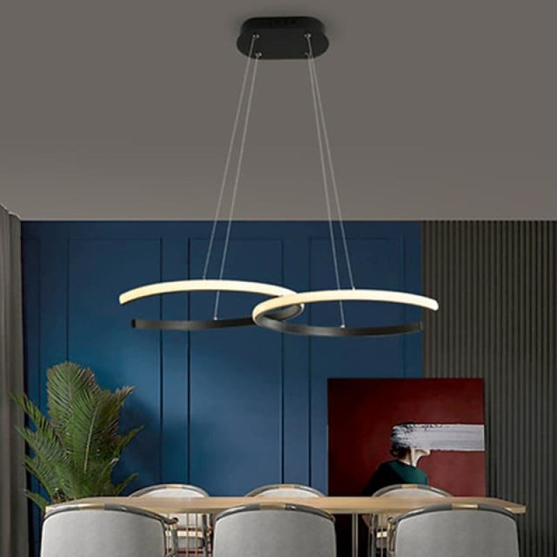 Hitosem Modern Minimalist Pendant Light, Double-C