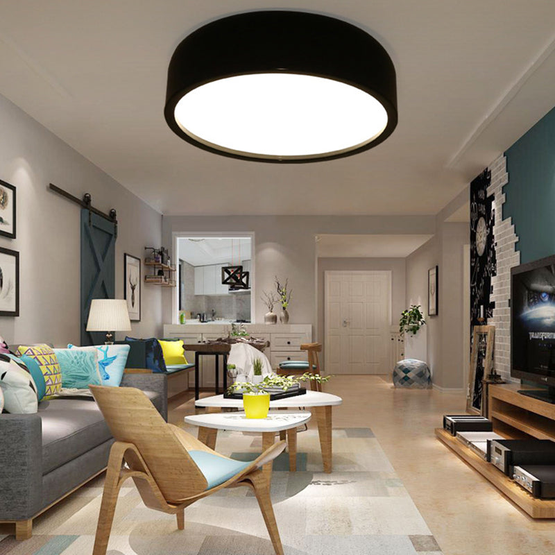 Febagin Modern Dish Shaped Metal Ceiling Light, Black/White