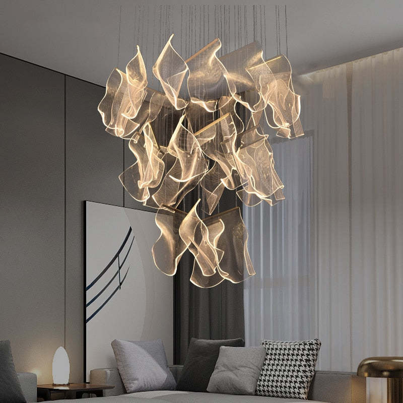Melibami Luxury Artistic Chandelier, Gold