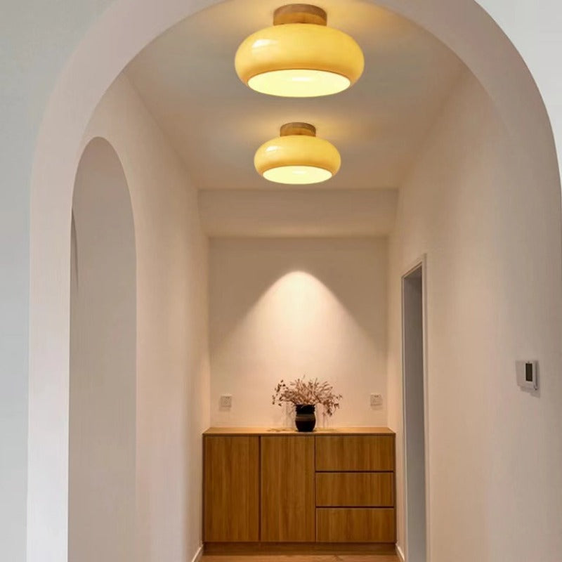 Velorn Ceiling Light Flush Mount Wood-Relic Pieces